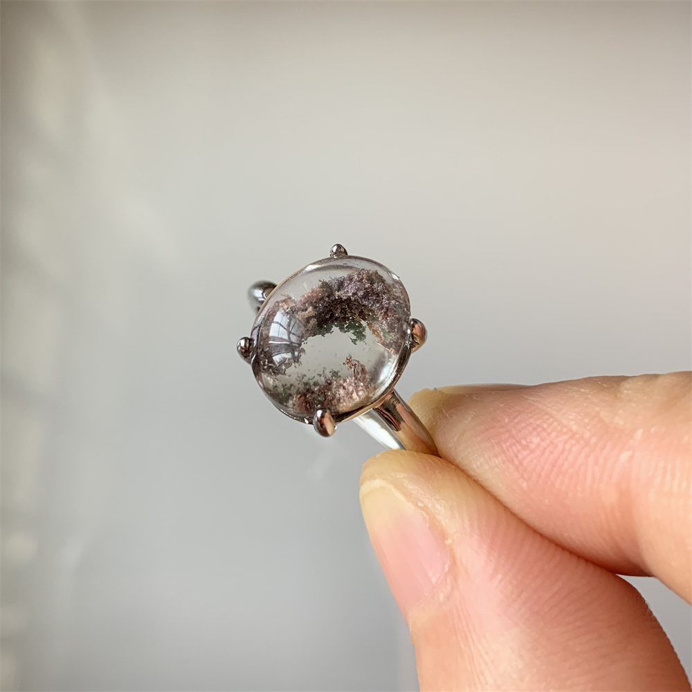 Pilates Ring Magic - Bagues en Quartz Lodolite Naturelle pour