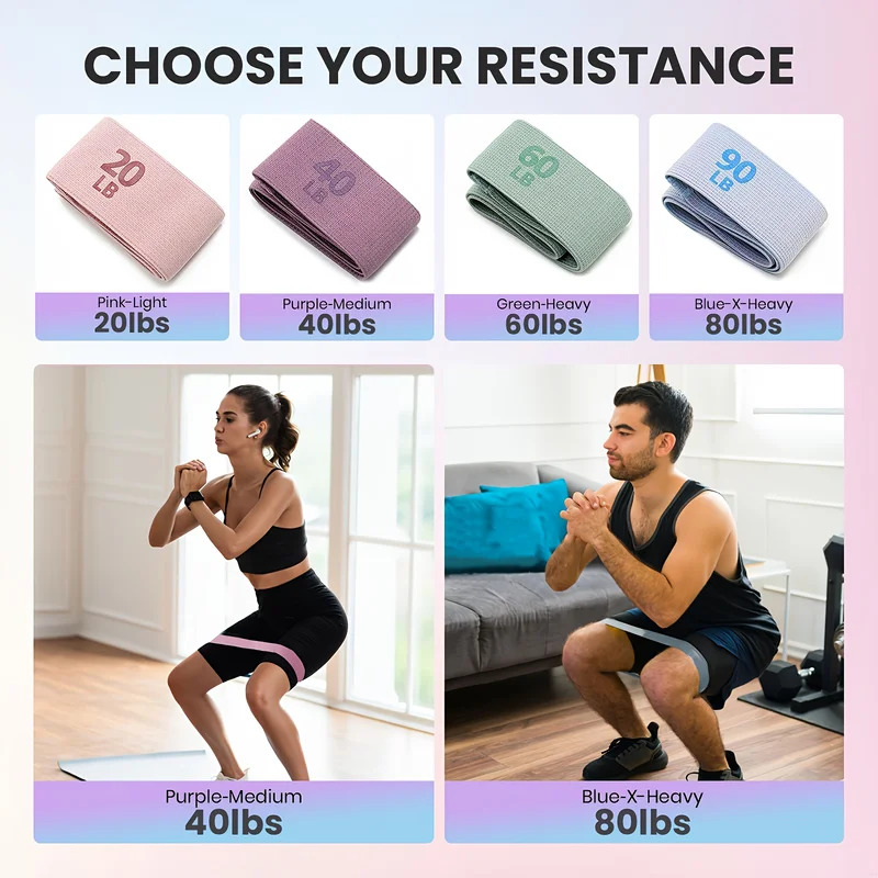 Pilates Yoga Joint - Bande élastique en tissu 20-90LB, bande