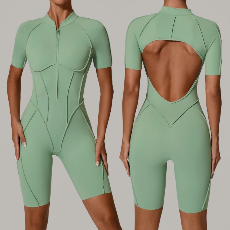 Pilates Yoga Kit - Combinaison sans coutures à fermeture éclair