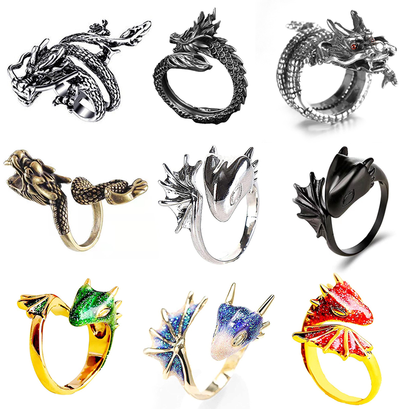 Pilates Ring Magic - Jisensp Bague Dragon Gothique Punk pour
