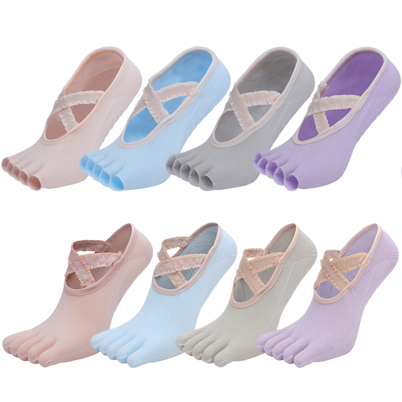 Yoga Strap Cotton - Chaussettes de Yoga à cinq doigts