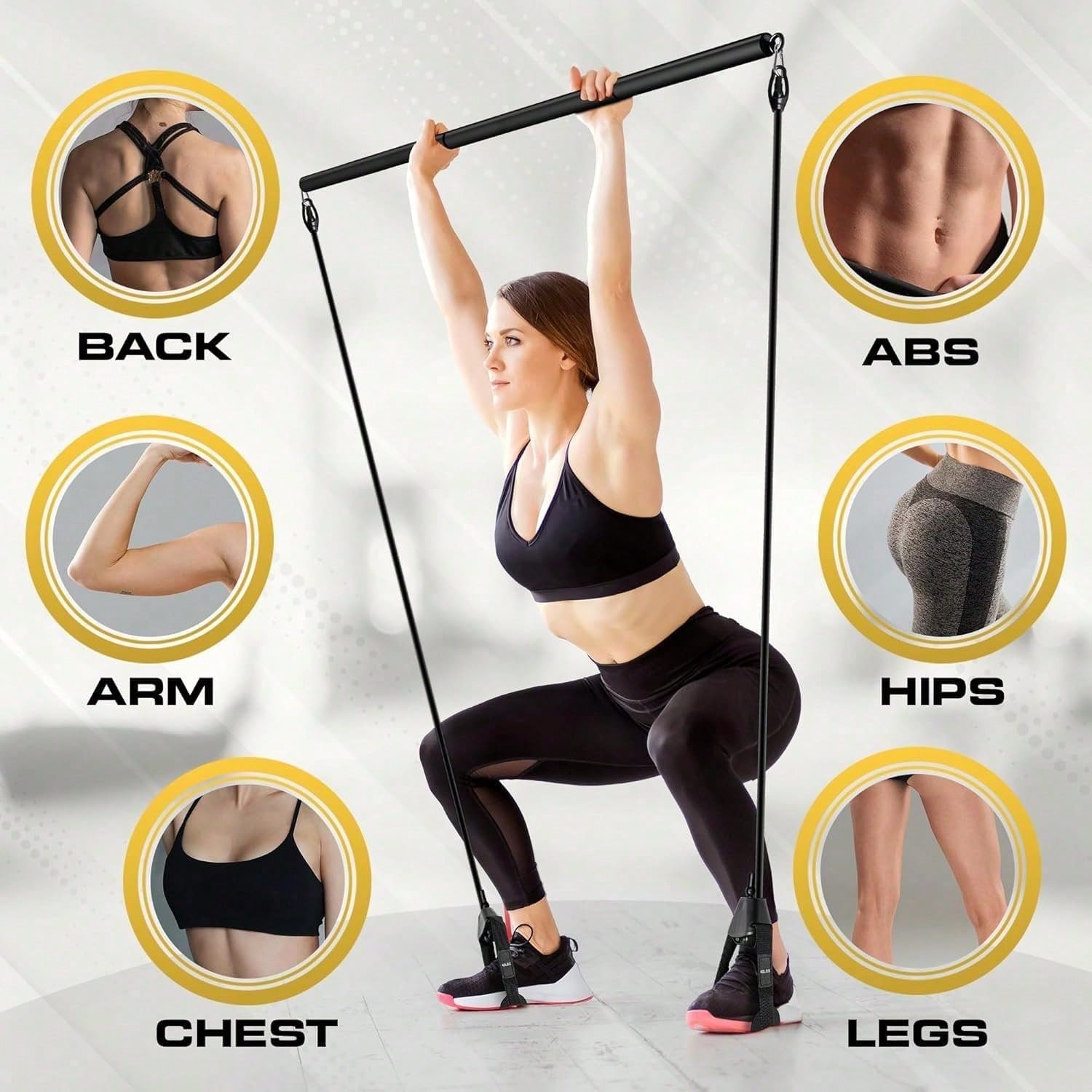 Kit de barre de Pilates avec b - Pilates Yoga Kit avis et prix